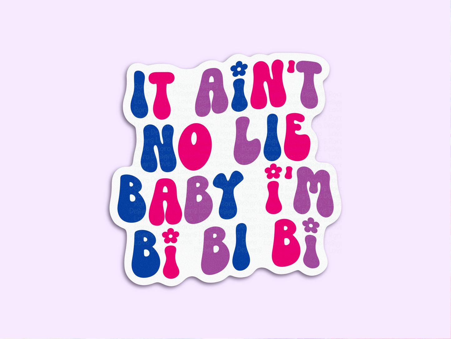 It ain’t no lie baby I’m bi bi bi stickers, bisexual decals for water bottle