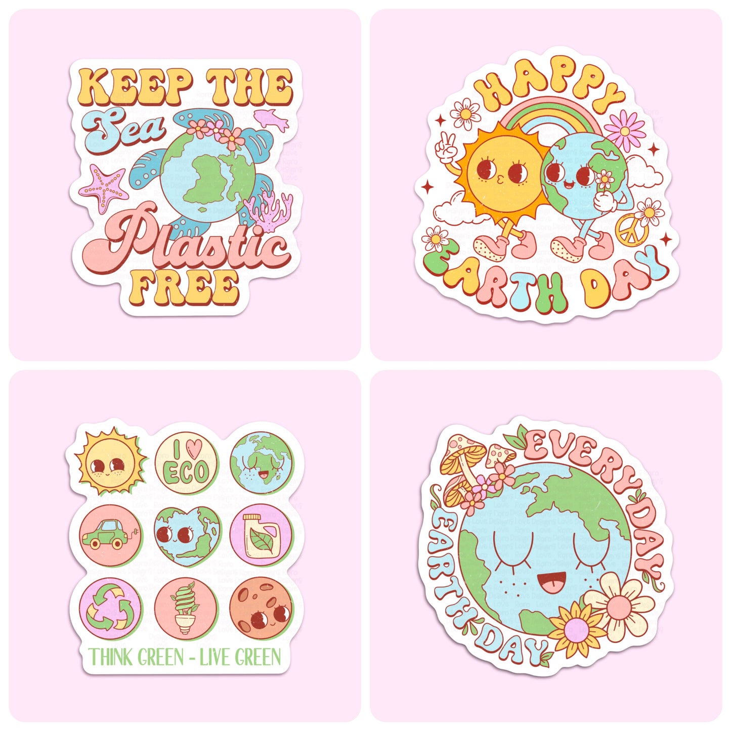 Save the planet stickers, every day is earth day sticker, happy earth day decals for water bottle